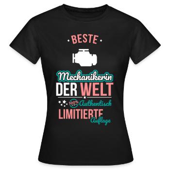 Meilleure femme mécanicienne au monde - 100 % authentique - T-shirt Femme - noir - Devant - AI Model Female 172 dark (172cm)