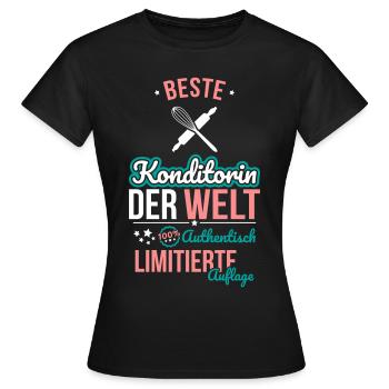 Best Pastry Chef in the World - 100% Authentic - Women's T-Shirt - black - Front - AI Model Female 172 dark (172cm)