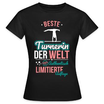 Best Gymnast in the World - 100% Authentic - Women's T-Shirt - black - Front - AI Model Female 172 dark (172cm)