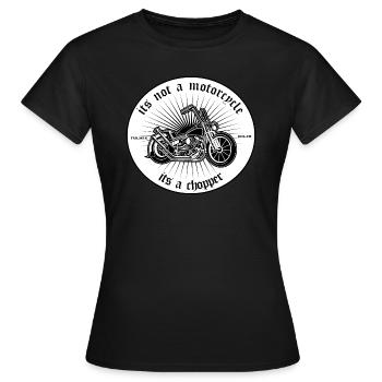 Ce n'est pas une moto c'est un chopper - chopper - T-shirt Femme - noir - Devant - AI Model Female 172 dark (172cm)