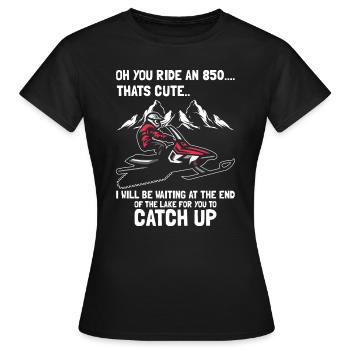 Motoneige et Skidoo Design - T-shirt Femme - noir - Devant - AI Model Female 172 dark (172cm)