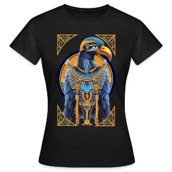 Ägyptischer Horus - Frauen T-Shirt - Schwarz - Vorne - AI Model Female 172 dark (172cm)