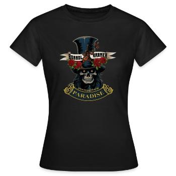 boandlkramer paradise - Frauen T-Shirt - Schwarz - Vorne - AI Model Female 172 dark (172cm)