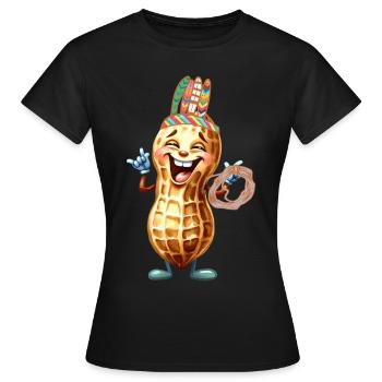 Cacahuète Wild West Enfant Enfants Cacahuètes Noix - T-shirt Femme - noir - Devant - AI Model Female 172 dark (172cm)