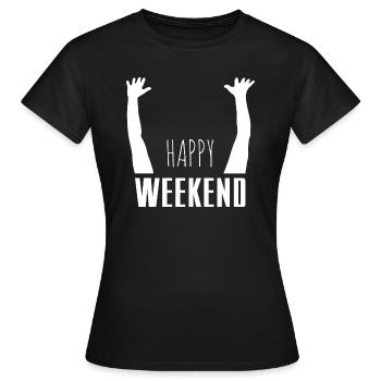 Bonne fin de semaine - T-shirt Femme - noir - Devant - AI Model Female 172 dark (172cm)