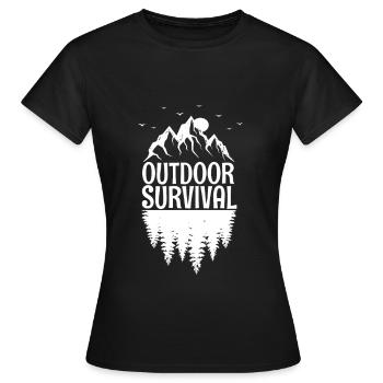 Survival Outdoor - Women's T-Shirt - black - Front - AI Model Female 172 dark (172cm)