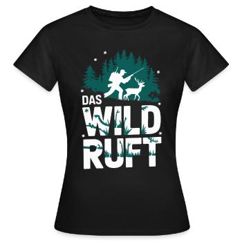 Hunter Hunting Hunting Hunting Clothing - Women's T-Shirt - black - Front - AI Model Female 172 dark (172cm)