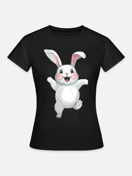 Süßer Hase - Dame-T-shirt - sort