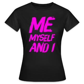 me, both and me - Women's T-Shirt - black - Front - AI Model Female 172 dark (172cm)