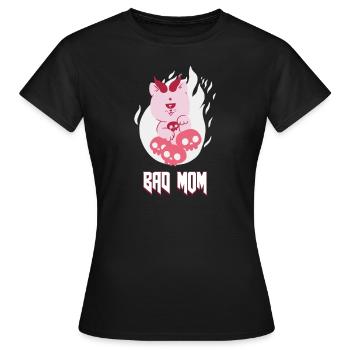 Bad Mom Katze - Frauen T-Shirt - Schwarz - Vorne - AI Model Female 172 dark (172cm)