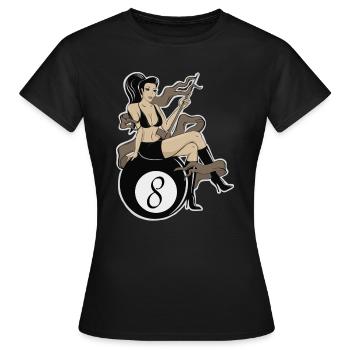 Pin-up fille - T-shirt Femme - noir - Devant - AI Model Female 172 dark (172cm)