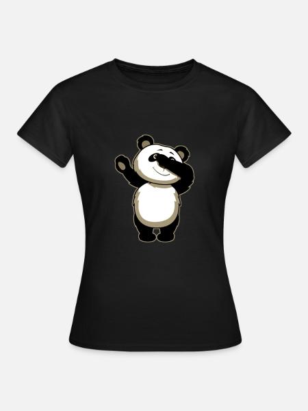Panda Dab Drôle - T-shirt Femme - noir