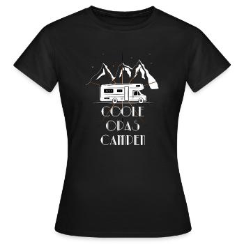 Camping Tour Wohnwagen Camper Coole Opas Campen - Frauen T-Shirt - Schwarz - Vorne - AI Model Female 172 dark (172cm)