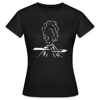 volcano - Women's T-Shirt - black - Front - AI Model Female 172 dark (172cm)