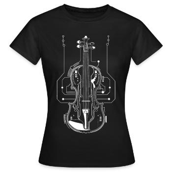 Fiddle Sketch - Women's T-Shirt - black - Front - AI Model Female 172 dark (172cm)