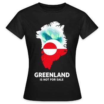 Flagge Grönland Weihnachten Geschenk Arktis - Frauen T-Shirt - Schwarz - Vorne - AI Model Female 172 dark (172cm)