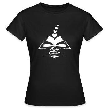 Jede Seite zählt - Frauen T-Shirt - Schwarz - Vorne - AI Model Female 172 dark (172cm)