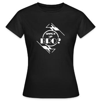 Was geht? - Frauen T-Shirt - Schwarz - Vorne - AI Model Female 172 dark (172cm)