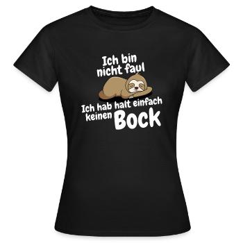 kein bock - Frauen T-Shirt - Schwarz - Vorne - AI Model Female 172 dark (172cm)