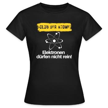 Club der Atome - Frauen T-Shirt - Schwarz - Vorne - AI Model Female 172 dark (172cm)