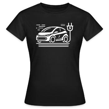 E-auto Power – Mobilité durable - T-shirt Femme - noir - Devant - AI Model Female 172 dark (172cm)