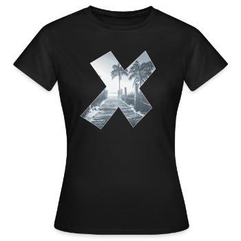 Summer - Frauen T-Shirt - Schwarz - Vorne - AI Model Female 172 dark (172cm)