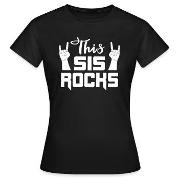 Meilleure soeur cool Sis rocks cadeau drôle - T-shirt Femme - noir - Devant - AI Model Female 172 dark (172cm)