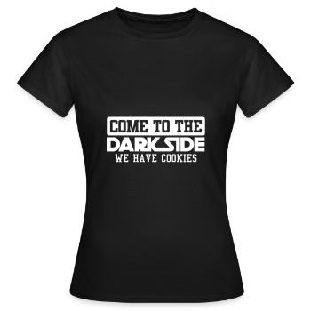Darkside Cookie Tshirt Wars Geschenkidee - Frauen T-Shirt - Schwarz - Vorne - AI Model Female 172 dark (172cm)