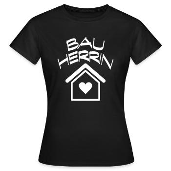 Bauherrin - Chefin der Baustelle - Frauen T-Shirt - Schwarz - Vorne - AI Model Female 172 dark (172cm)