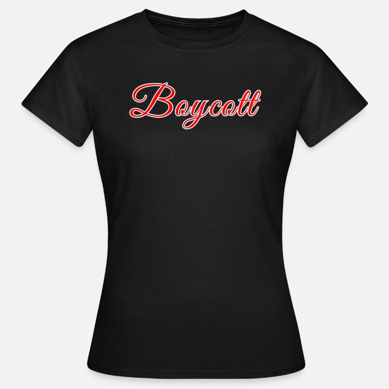 Red Stylized Boycott - Women's T-Shirt - black
