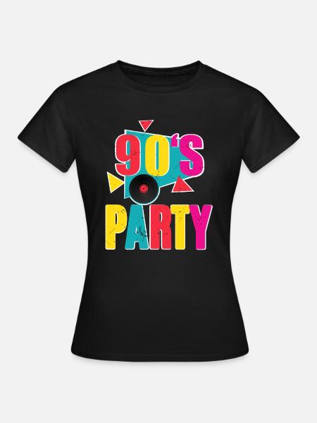 90s Party - Frauen T-Shirt - Schwarz