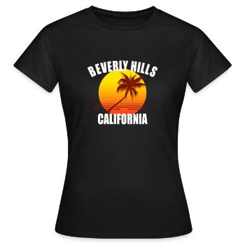 Beverly Hills Los Angeles Kalifornien USA Urlaub - Frauen T-Shirt - Schwarz - Vorne - AI Model Female 172 dark (172cm)