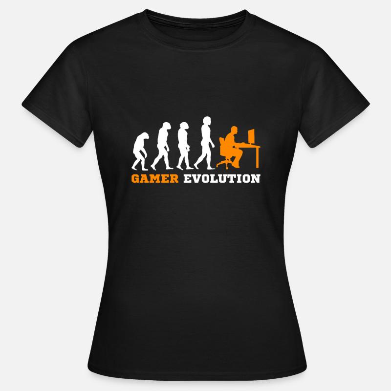 Evolution Gamer - Frauen T-Shirt - Schwarz
