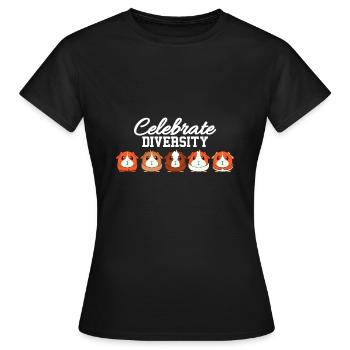 Cochons d'Inde - T-shirt Femme - noir - Devant - AI Model Female 172 dark (172cm)