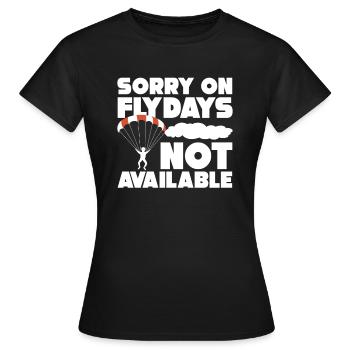 Fallschirm - Frauen T-Shirt - Schwarz - Vorne - AI Model Female 172 dark (172cm)