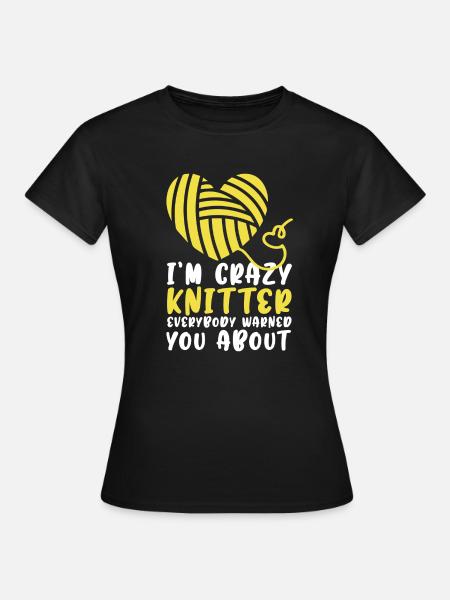 Crazy knitter - Women's T-Shirt - black