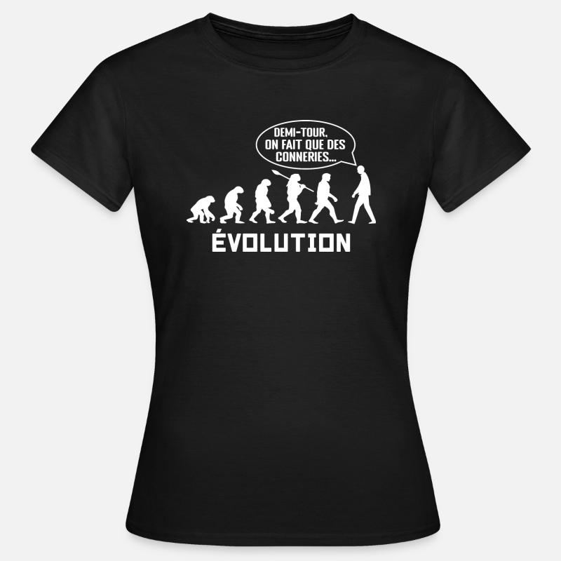 évolution - T-shirt Femme - noir