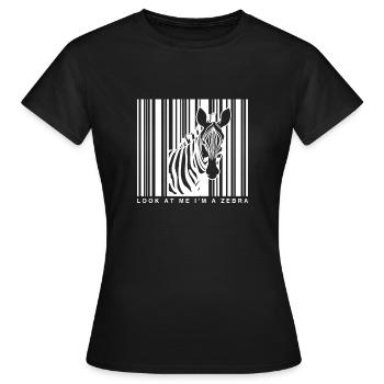 Zebra Africa Savanna Safari Gift Idea Wilderness - Women's T-Shirt - black - Front - AI Model Female 172 dark (172cm)