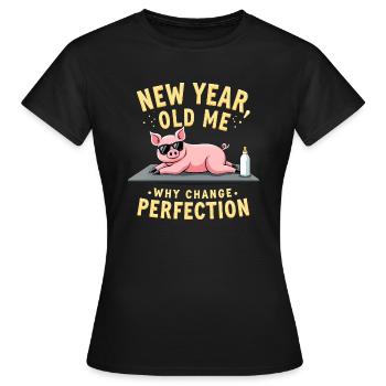Sarkastischer Witz - Neujahr - Frauen T-Shirt - Schwarz - Vorne - AI Model Female 172 dark (172cm)
