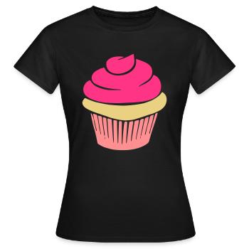 cupcake - Frauen T-Shirt - Schwarz - Vorne - AI Model Female 172 dark (172cm)