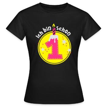Just one year old - Women's T-Shirt - black - Front - AI Model Female 172 dark (172cm)