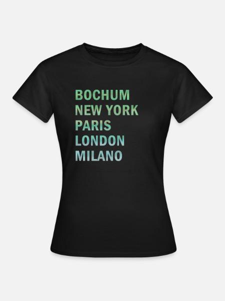 Metropole Bochum - Frauen T-Shirt - Schwarz