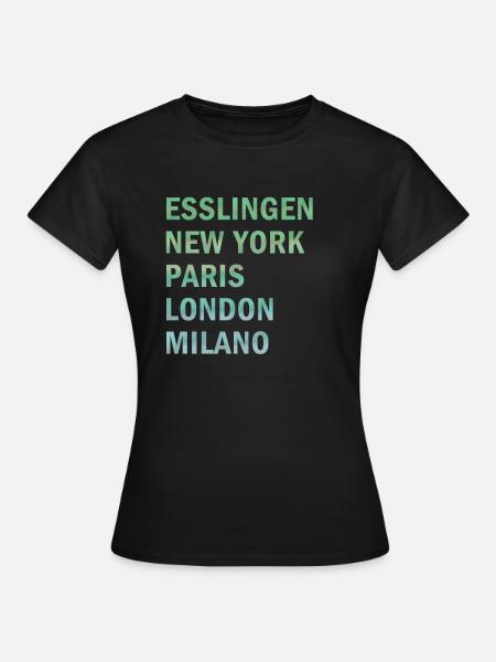 Metropole Esslingen - Frauen T-Shirt - Schwarz