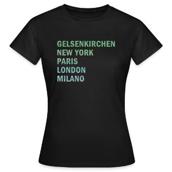 Metropole Gelsenkirchen - Frauen T-Shirt - Schwarz - Vorne - AI Model Female 172 dark (172cm)