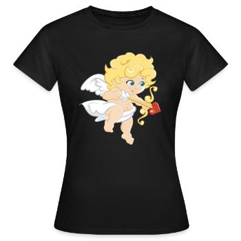 Cupidon - T-shirt Femme - noir - Devant - AI Model Female 172 dark (172cm)