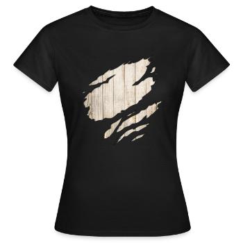 cheval des les modèle nature texture - T-shirt Femme - noir - Devant - AI Model Female 172 dark (172cm)