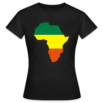 continent africain rasta - T-shirt Femme - noir - Devant - AI Model Female 172 dark (172cm)