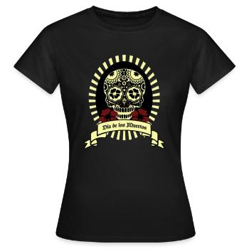Santa Muerte - Dia de los Muertos - Frauen T-Shirt - Schwarz - Vorne - AI Model Female 172 dark (172cm)