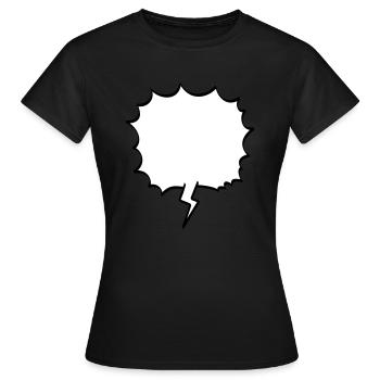 speech bubble - Women's T-Shirt - black - Front - AI Model Female 172 dark (172cm)