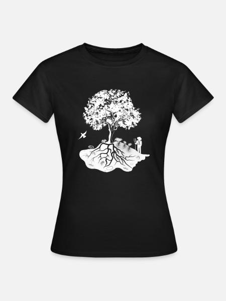 Permaculture: trees, humans, nature and animals - Women's T-Shirt - black